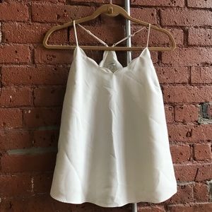 Jcrew chiffon, scallop hem tank